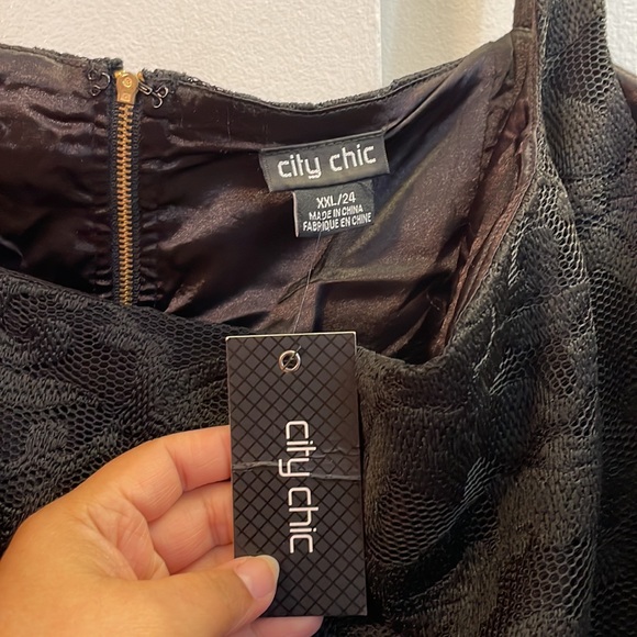 City Chic Black Lace Midi Dress - Picture 7 of 10